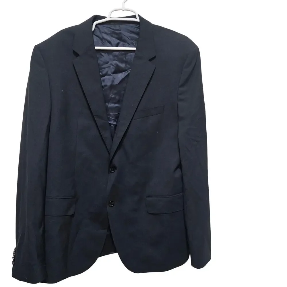 Hugo Boss The Rider Mens 50R Navy Wool Stretch Blazer 50242717
